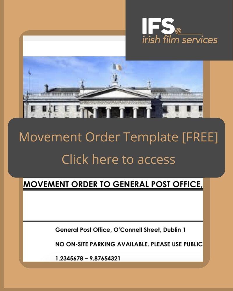 free movement order template for location shooting
